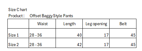 Sizing Chart